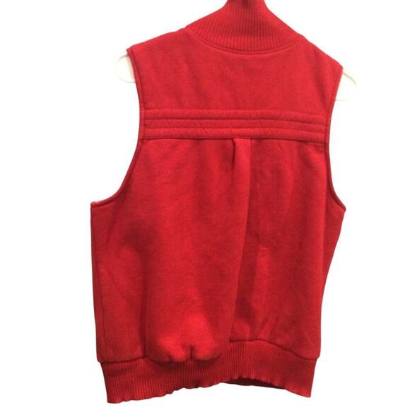 Vintage Old Navy Womens Sherpa Lined Vest Large Red Y2K Gorpcore Cabin Fisherman - Picture 4 of 9